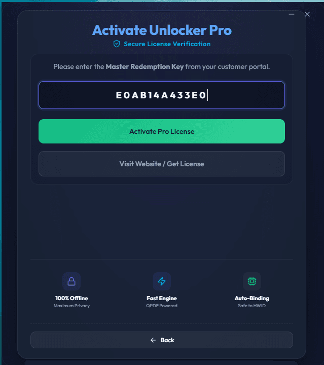 PDF Unlocker Pro screen 3